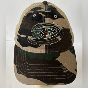 Anaheim Ducks Camouflage Baseball Cap with Logo